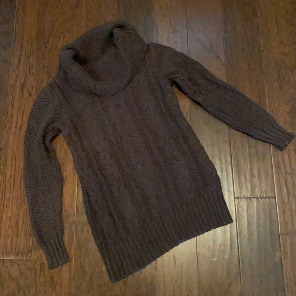 Old Navy Brown Cowl-neck tunic sweater